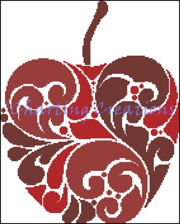 Red Apple Silhouette